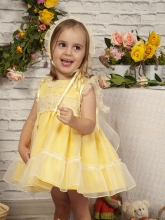 YELLOW & FLOWER SMOCK DRESS | PC23-10