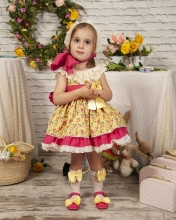 YELLOW DRESS & FUCHSIA FLOWERS | PC23-14