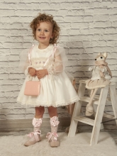 CREAM ORGANZA & SMOCK DRESS | IN22-33