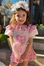 VE25-20 Heart and Roses Blouse and skirt set