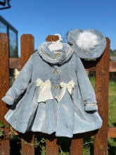 BLUE COBALTO FUR COAT IN24-06