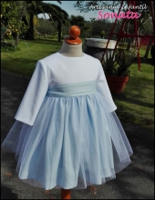 LOVE ceremony dress with petticoat BABY BLUE