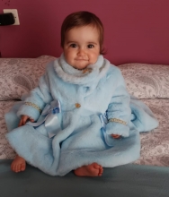 BABY BLUE  FUR COAT IN24-06