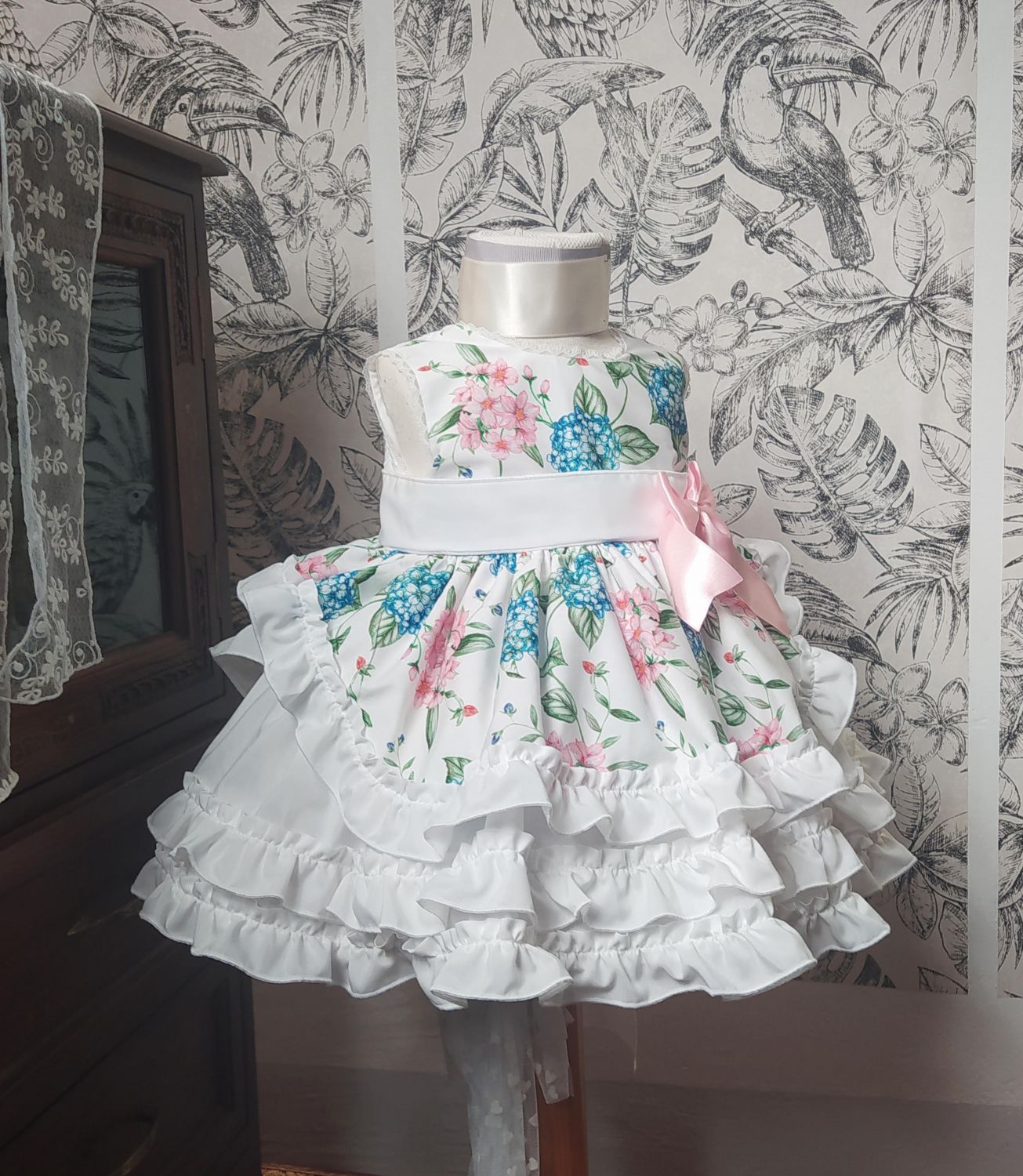 VESTIDO BLANCO CON FLORES | VE21-03